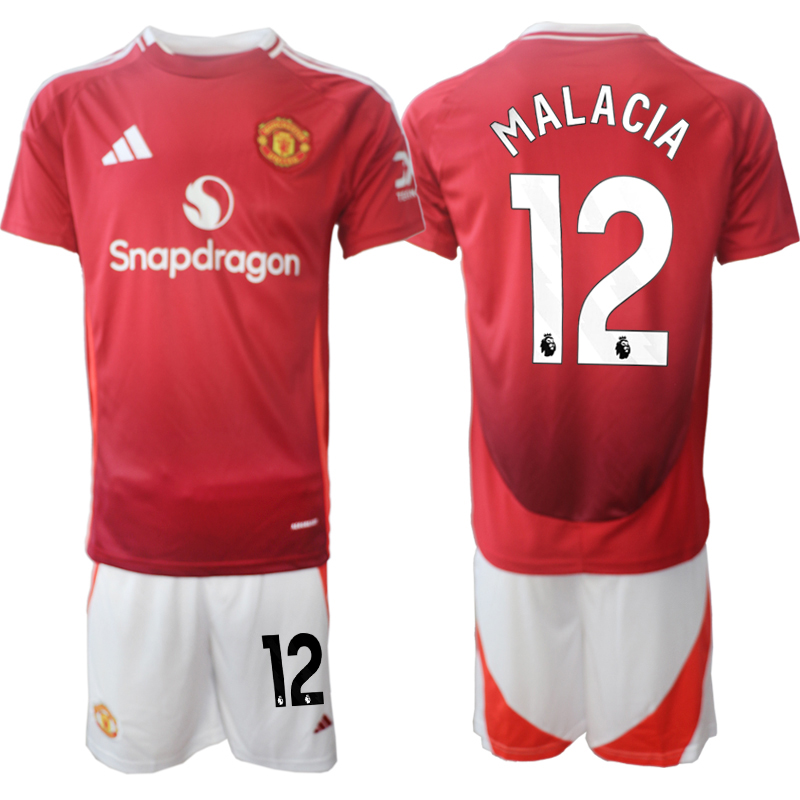 Men 2024-2025 Club Manchester United home Red #12 Soccer Jersey->manchester united jersey->Soccer Club Jersey